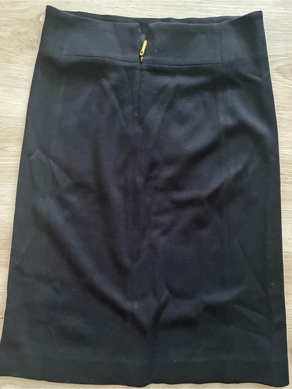 Tory Burch Black Pencil Skirt with Gold Zipper